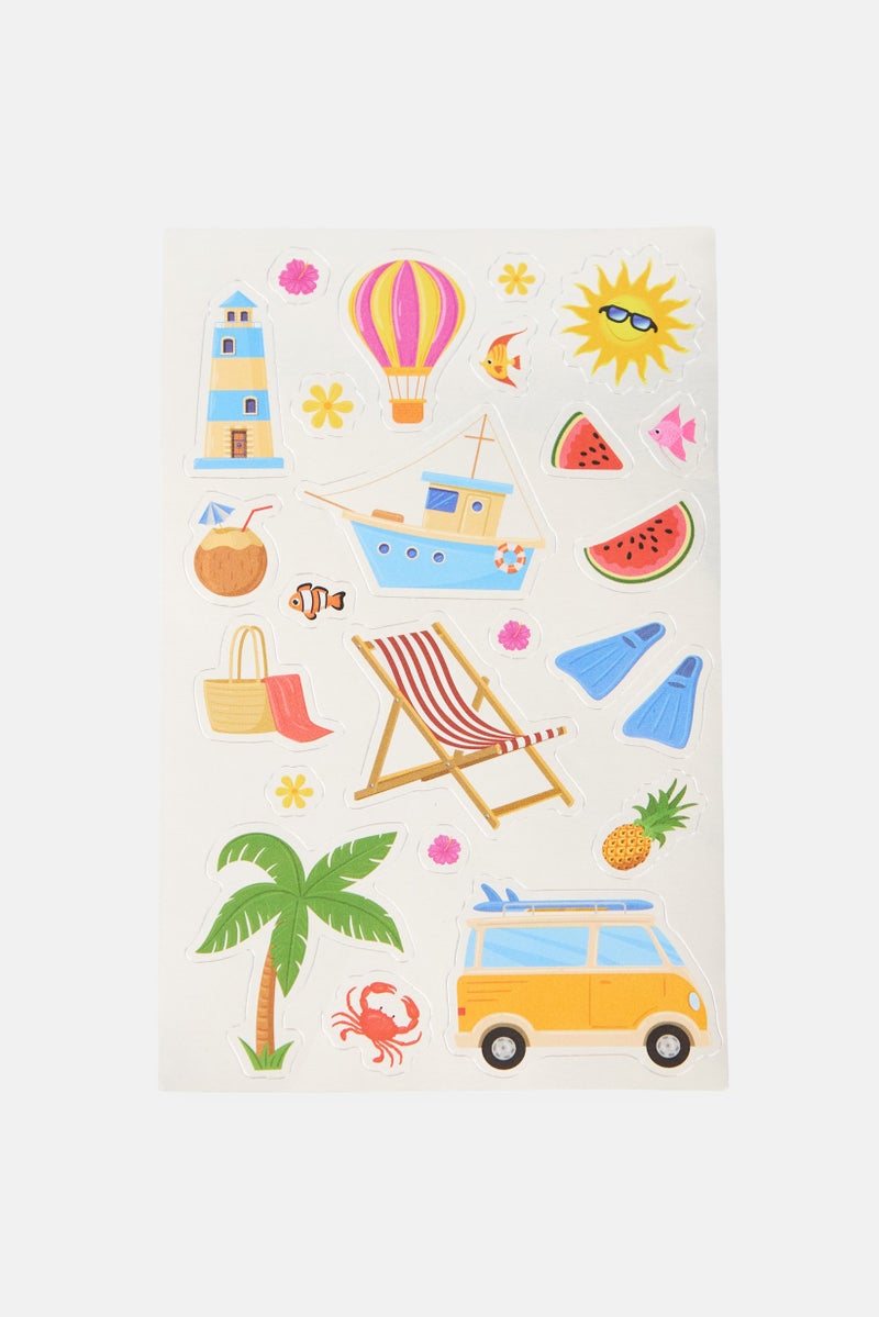 Expertiz 5 Sheets Summer Sticker, Multicolor - Image 1