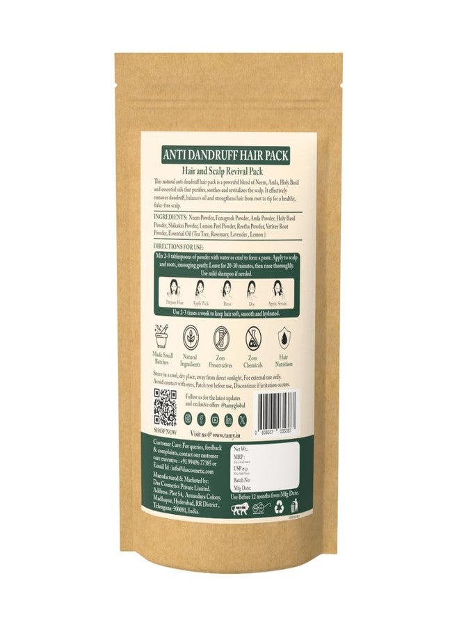 TAMY Anti Dandruff Hair Pack - Herbal Solution for a Flake-Free Scalp - 250 - Image 2