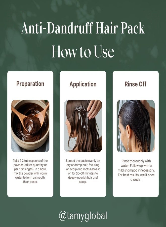 TAMY Anti Dandruff Hair Pack - Herbal Solution for a Flake-Free Scalp - 250 - Image 5