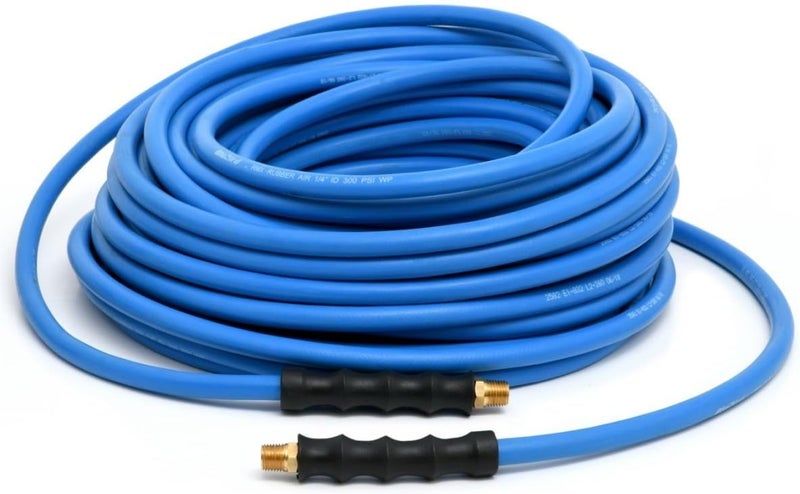 BluBird BB12100 1/2" x 100' Rubber Air Hose, 100% Rubber, Lightest, Strongest, Most Flexible, 300 PSI, 50F to 190F Degrees, Ozone Resistant, High Strength Polyester Braided - Image 2