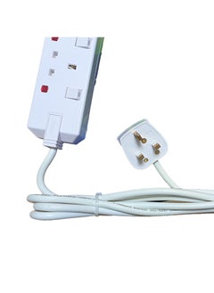 Duravel Duravel 4-Way Extension Socket with Switches, 3 Metre Cable, White  - Image 3