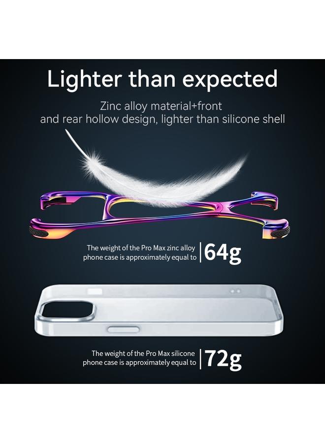 اس-توب جراب هاتف هرقل لهاتف iPhone 15 Pro Max مصنوع من سبائك الزنك بدون حواف معدنية - Image 5