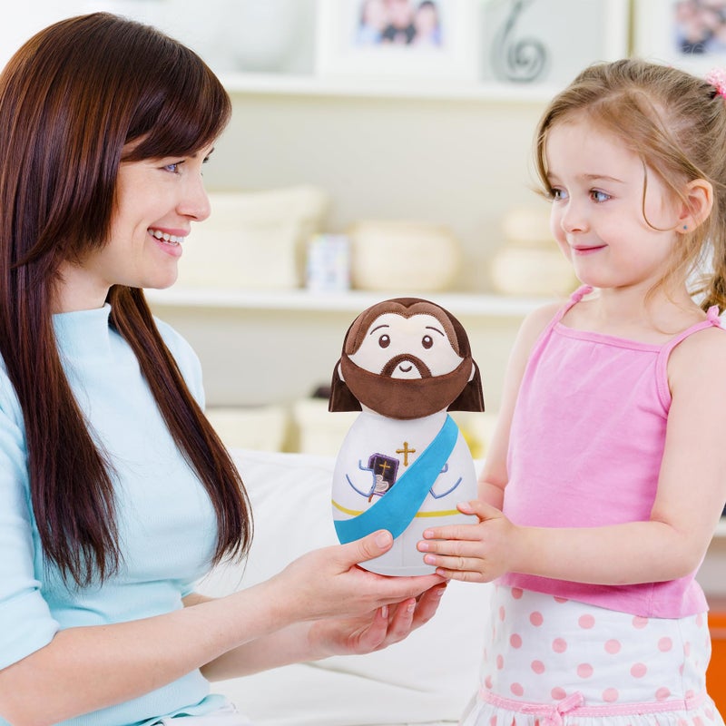 LeYoHa Christian Jesus Stuffed Bible Plush - Classic Religious Savior My Friend Jesus Plush Doll Toys with Smile Religious, Party Favors Gift for Kids, 10 Inch - Image 2