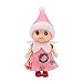 WULEEUPER Tiny Baby Elf Dolls Christmas Miniature Elf Decoration Newborn Gift Baby Grow Girl and Boy Dolls Pink Dress - Image 3