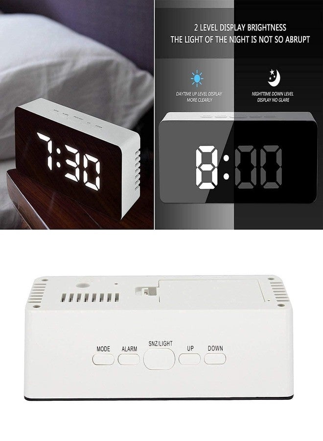 Raawan Digital Alarm Clock Table Clock for Students, Home, Office, Bedside Smart Timepiece for Heavy Sleepers, Automatic Sensor,Time,Date &Temperature, Alarm Clock for Bedroom 5 (Silver) - Image 4