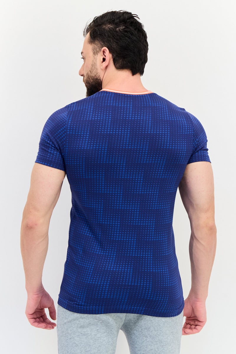 PUMA Men Slim Fit Brand Logo Outdoor T-Shirt, Blue - Image 3