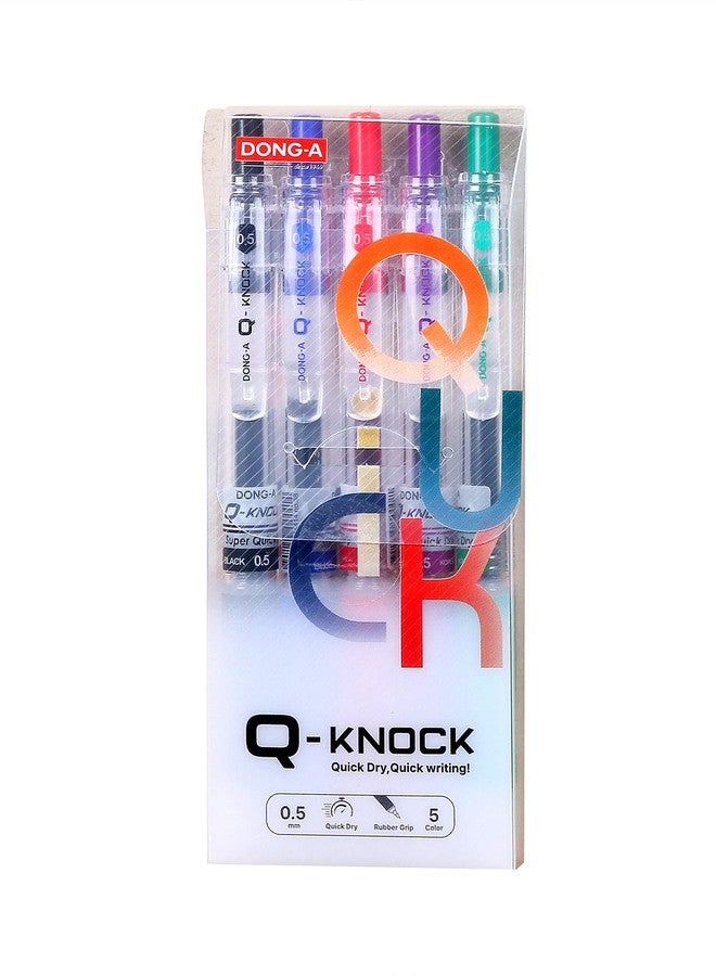 Dong-A Q-Knock Gel Pen 0.5 Set Of 5