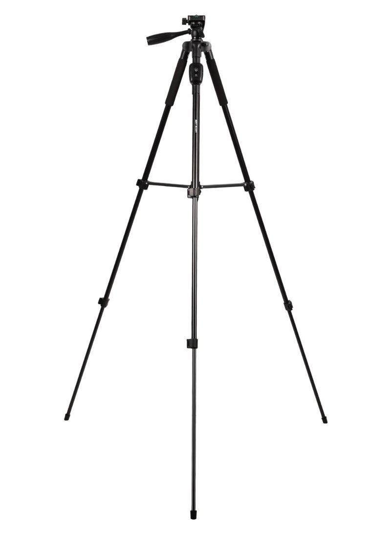 GREEN LION GTP-150 Tripod-Professional Aluminum / Photography/ Videography/ Live streaming / Phone Holder 90-48 mm/ Bluetooth v5.2 / 2 kg Load Capacity / 360° Rotation / Remote Control - Black - Image 1