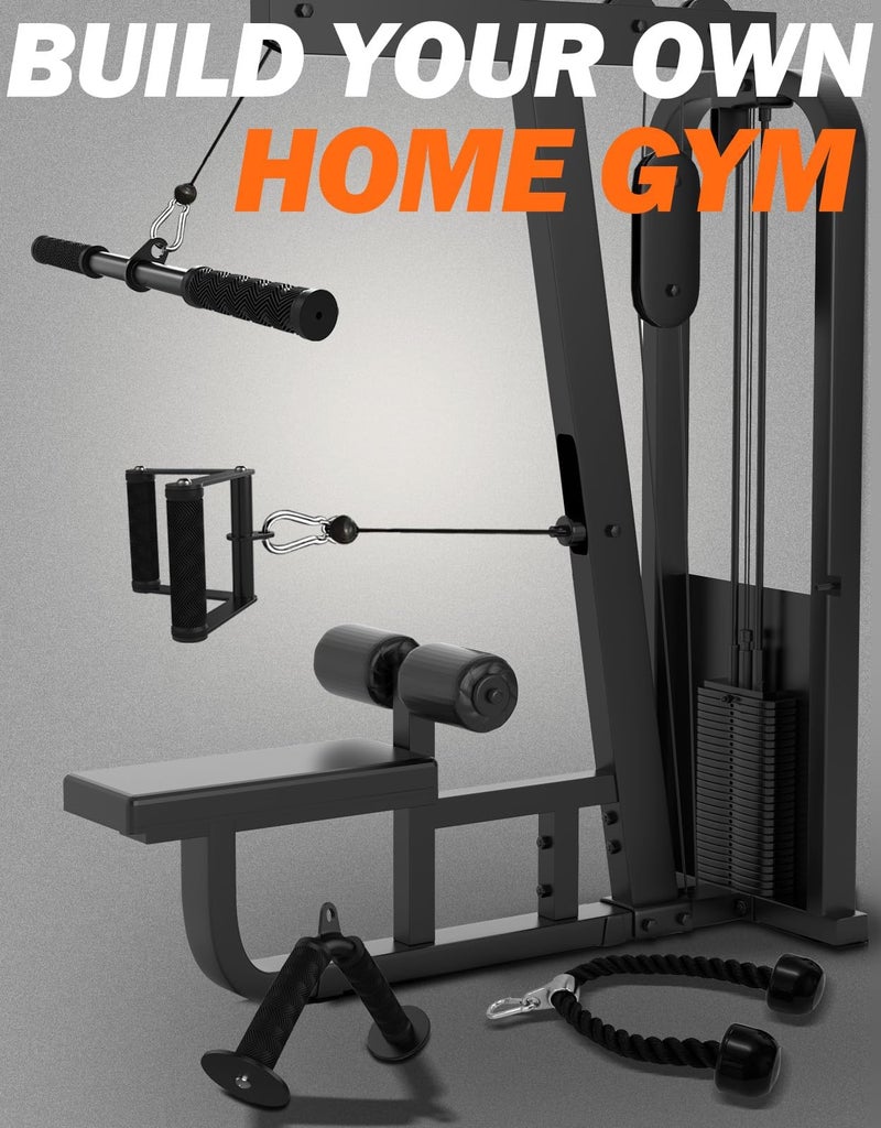 Fitarc Cable Machine Attachment Set for Gym & Home Workouts, LAT Pulldown Attachments with Non-Slip Grips, Black - Image 4