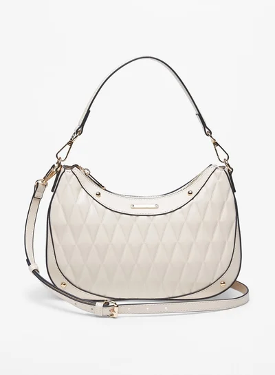 سيليست Women's Quilted Shoulder Bag with Adjustable Strap and Zip Closure