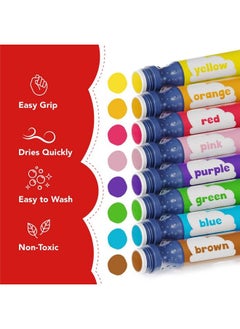 Dab and Dot Markers Washable Dot Markers For Toddlers Kids Preschool ; 8 Colors Bingo Markers ; Non Toxic Toddler Arts And Crafts Supplies ; Paint Markers For Kids ; Pdf With 200 Dot Art Activity Sheets  - Image 3
