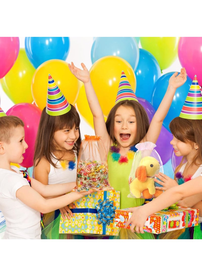 Zikra 100pcs Large Organza Bags 12 x 8 Inch Sheer Mesh Drawstring Gift Packaging Pouch Bags for Wedding Game Party Supplies (Multicolor) - Image 5