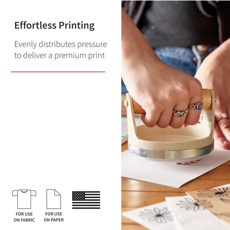 Speedball Block Printing Baren - Comfortable Wooden Handle, Made in the USA - 4 Inches (4139) - Image 2