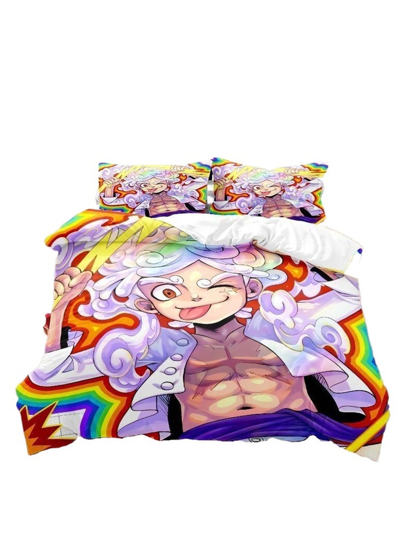 3pc creative 3d printing creative printing 1 quilt cover 2 pillowcases fashion set - Image 1
