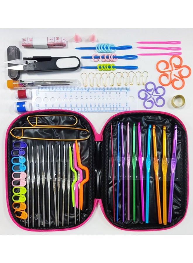 NIBEMINENT 100-Piece Crochet Hooks And Accessories Set Multicolour - Image 1