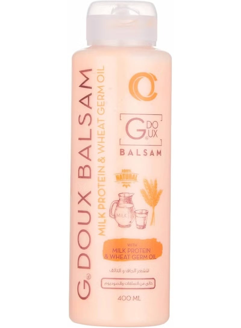 جي.دو بلسم بالبروتين الحليبي وزيت جنين القمح – 400 مل، للشعر الجاف والمتلف - Image 1