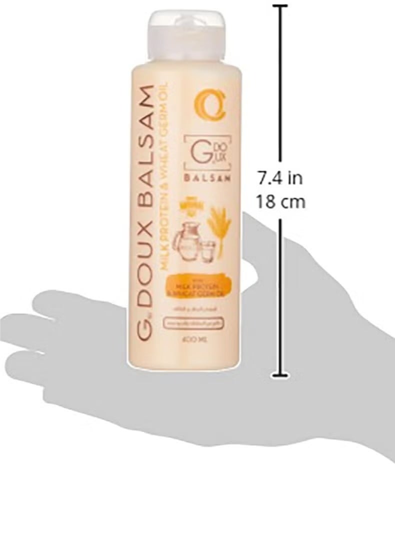 جي.دو بلسم بالبروتين الحليبي وزيت جنين القمح – 400 مل، للشعر الجاف والمتلف - Image 2
