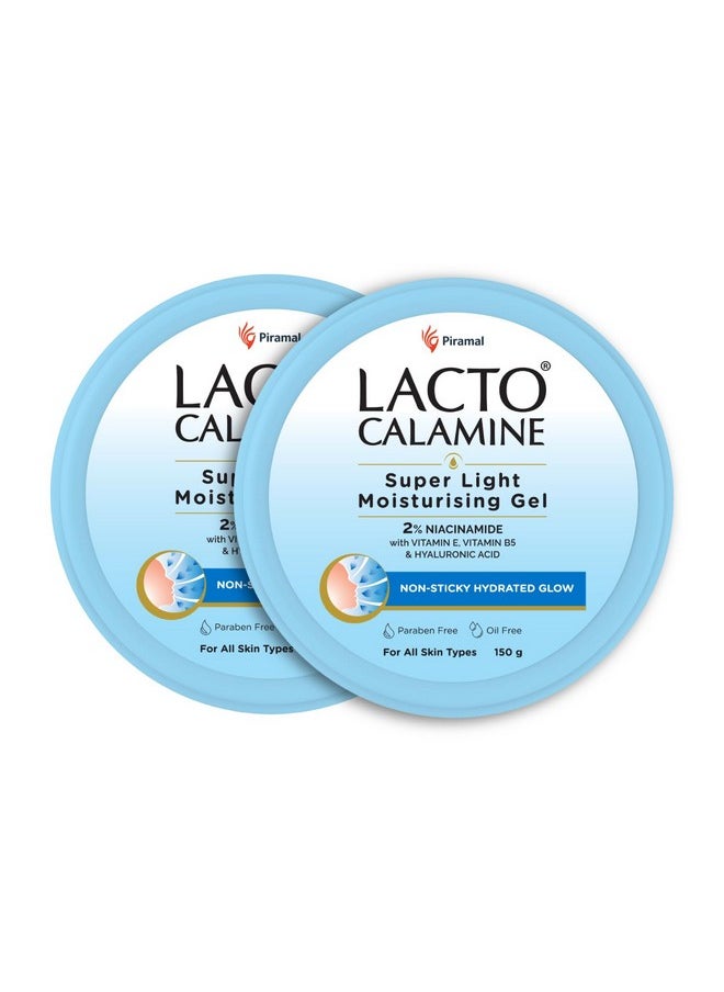 Lacto Calamine Lacto Calamine Super Light Moisturizer for Face | 150g x 2 | Moisturiser for Oily Skin with Niacinamide, Hyaluronic Acid | Face Moisturizer with 300% Instant Hydration, 90% Stronger Moisture Barrier  - Image 1