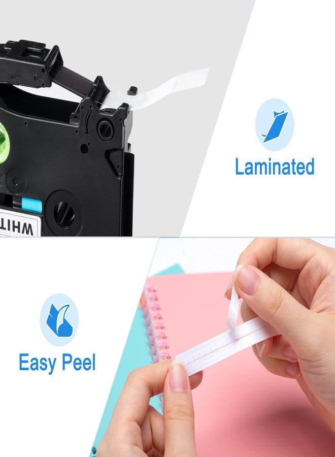 Labelife Compatible Label Tape Replacement for Brother TZ Tape 12mm 0.47 Laminated Black on White TZe-231 TZe 231 Compatible with P-touch PT-D210 PT-H100 PTD400AD PT-P1280 PTD600, 26.2 ft (8m), 2 Pack - Image 4