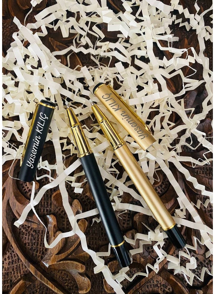 MYK Hediye ve Sanat Atölyesi MYK Gift and Art Workshop Teachers' Day Special Gift Set Personalized Pen with Name Printed Box  - Image 1