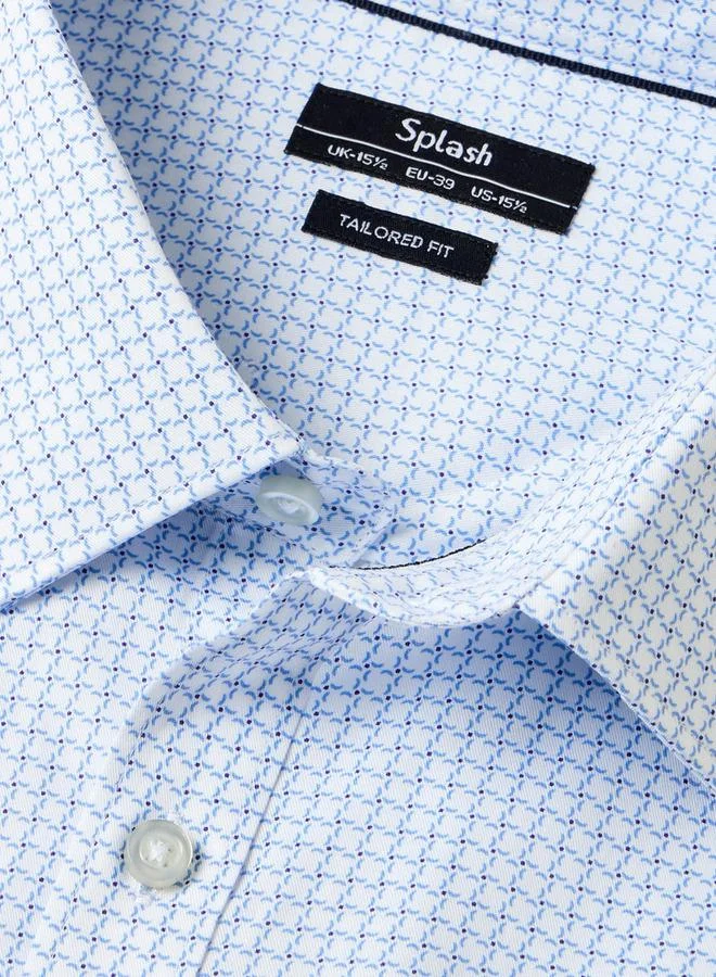 Splash FAV Men Regular Fit Collared Checked Long Sleeve Shirt