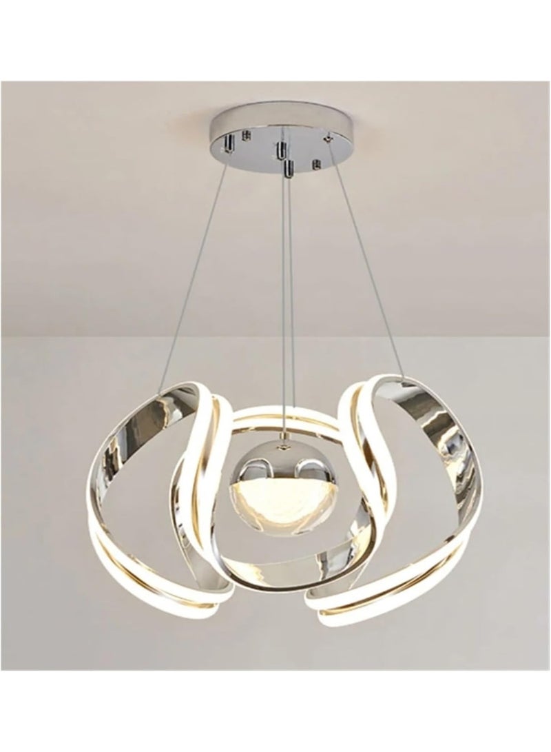 AFN Modern LED Pendant Ceiling Light with Artistic Ring Design | Energy Efficient Hanging Chandelier for Living Room, Dining Area & Bedroom | Contemporary Decorative Ceiling Light Fixture - Image 1