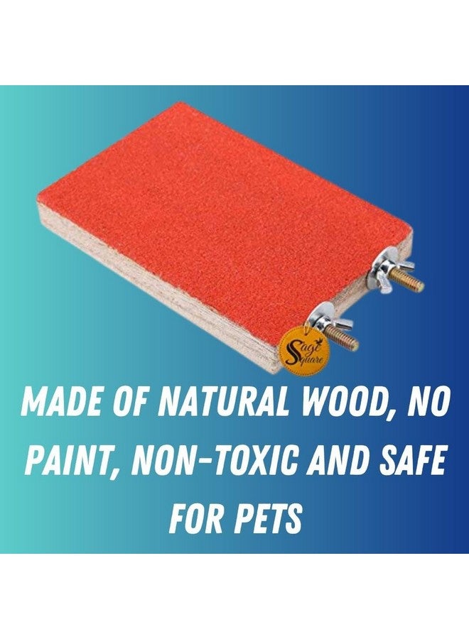سايج سكوير منصة قفص رملية خشبية فاخرة من Sage Square - قم بتحفيز غرائز طائرك باستخدام مجثم تفاعلي، ارتقِ بموطن طائرك، وفر له ترفيهًا لا نهاية له منصة قفص رملية خشبية طبيعية مرحة - Image 3