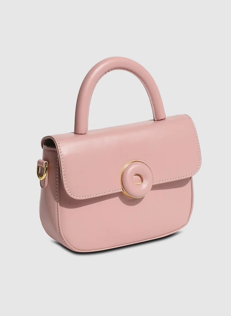 صوص هاوت حقيبة يد بإبزيم دونات - وردي بلش