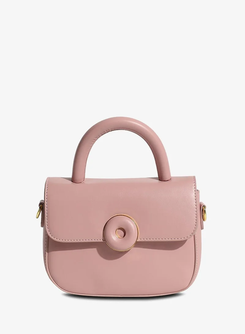 Haute Sauce Donut Buckle Handbag - Blush Pink