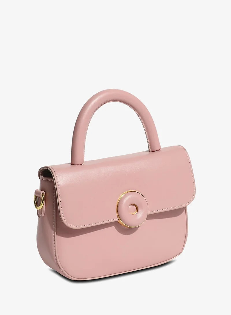 Haute Sauce Donut Buckle Handbag - Blush Pink