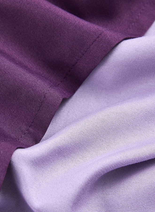 Seward Park Microfiber Pillow Cases Standard Size Set of 2, Ultra Soft Fabric for Hair & Skin 20 x 26 inches, Reversible Pillow Covers Shams with Envelope Closure, Plum & Purple - Image 3