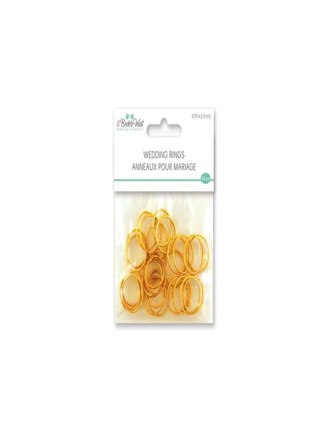 Multicraft Imports WB200AWedding Rings 3/4" 24/Pkg-Gold (WB200A) - Image 1