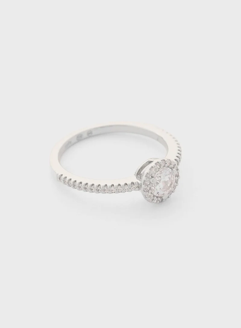 Center Focal Sterling Silver Ring