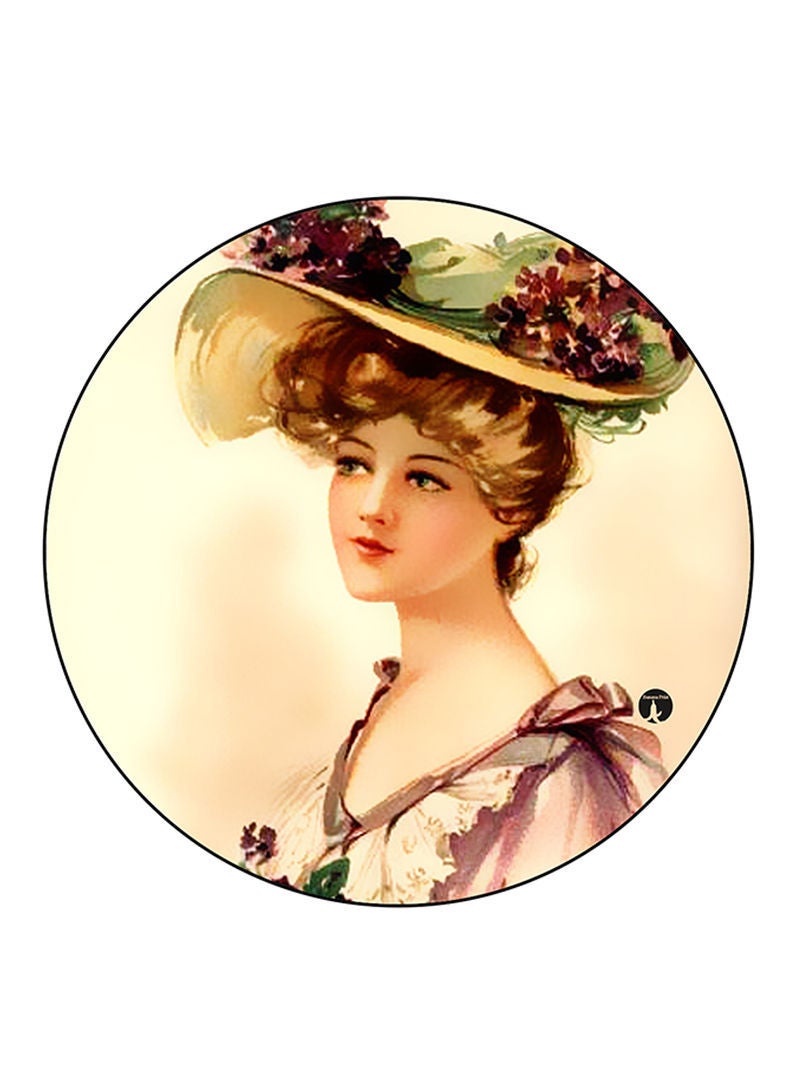 Vintage Art Printed Mouse Pad Multicolour