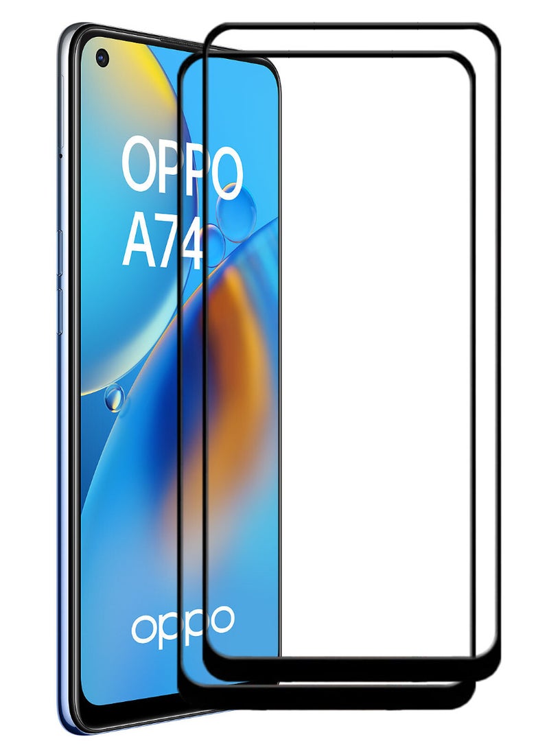 ACLIX 2 Pieces Antistatic ESD Dustproof Premium Quality High Definition Tempered Glass Screen Protector Designed For Oppo A74 - Image 1