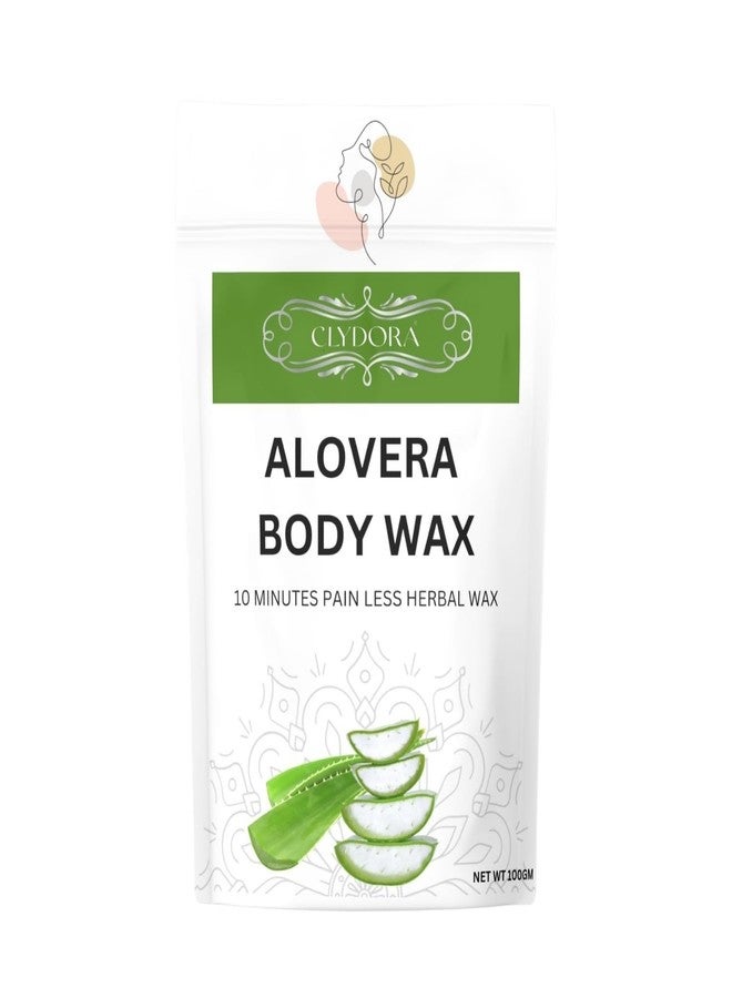 CLYDORA Aloe Vera Body Wax - 10 Minutes Painless Herbal Wax for Smooth & Soft Skin | Natural Hair Removal Wax for Women & Men | Enriched with Aloe Vera Extracts | 100g Pack - Image 1