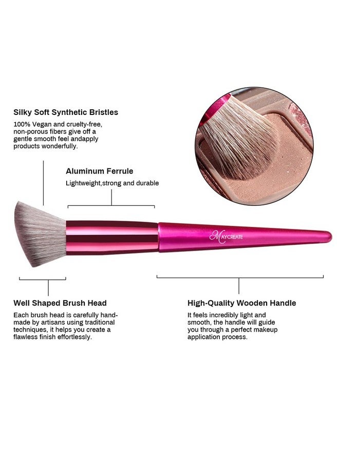 ماي كرييت ® مجموعة فرش مكياج احترافية مكونة من 18 قطعة مع حامل مجموعات فرش في المكياج بشعيرات فائقة النعومة مجموعة فرش مكياج فاخرة للمبتدئين وفناني المكياج والطلاب (وردي) - Image 1
