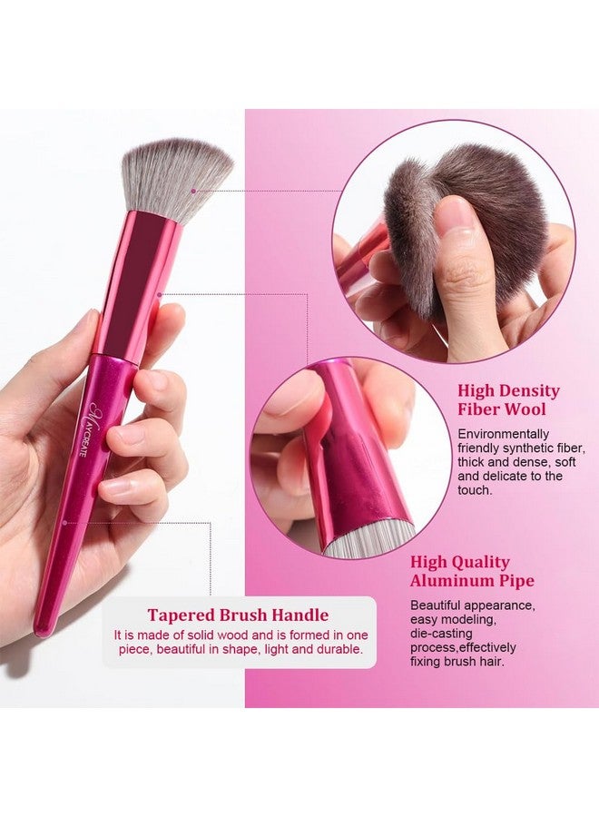ماي كرييت ® مجموعة فرش مكياج احترافية مكونة من 18 قطعة مع حامل مجموعات فرش في المكياج بشعيرات فائقة النعومة مجموعة فرش مكياج فاخرة للمبتدئين وفناني المكياج والطلاب (وردي) - Image 3