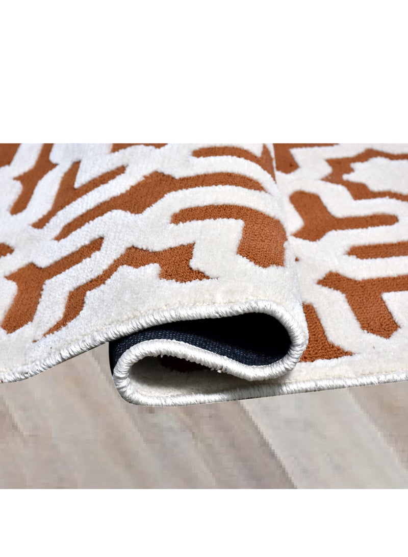 FELICITY-150x230-Ivory Copper,Anti slip indian Rug - Image 2