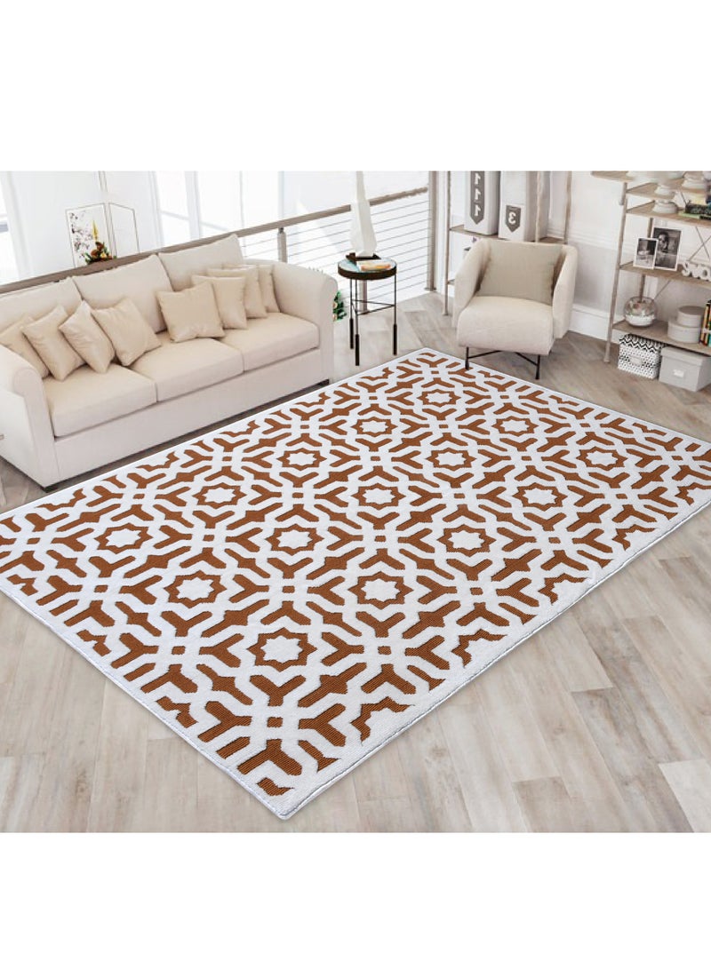 FELICITY-150x230-Ivory Copper,Anti slip indian Rug - Image 1