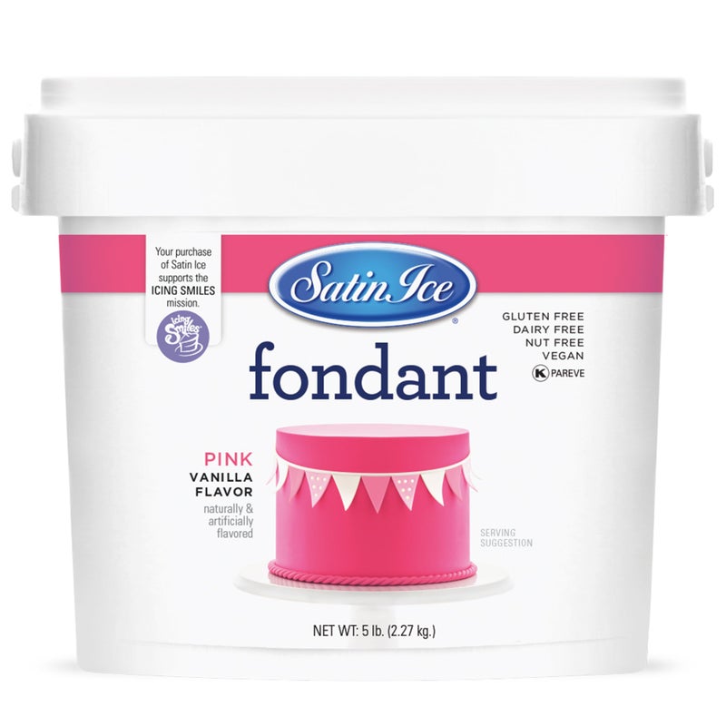 Satin Ice Pink Fondant Vanilla 5 Pounds