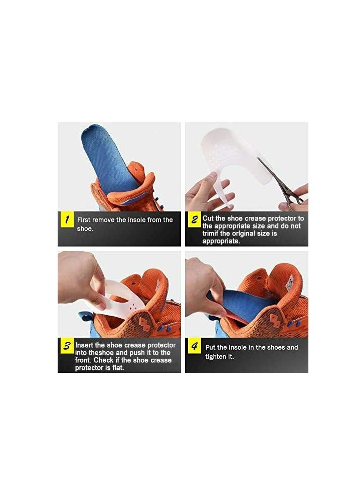 Loquat 2 Pairs Shoes Crease Shields Protector Toe Box, Prevent Sneaker Shoes Crease Protector for Men and Women - Image 5