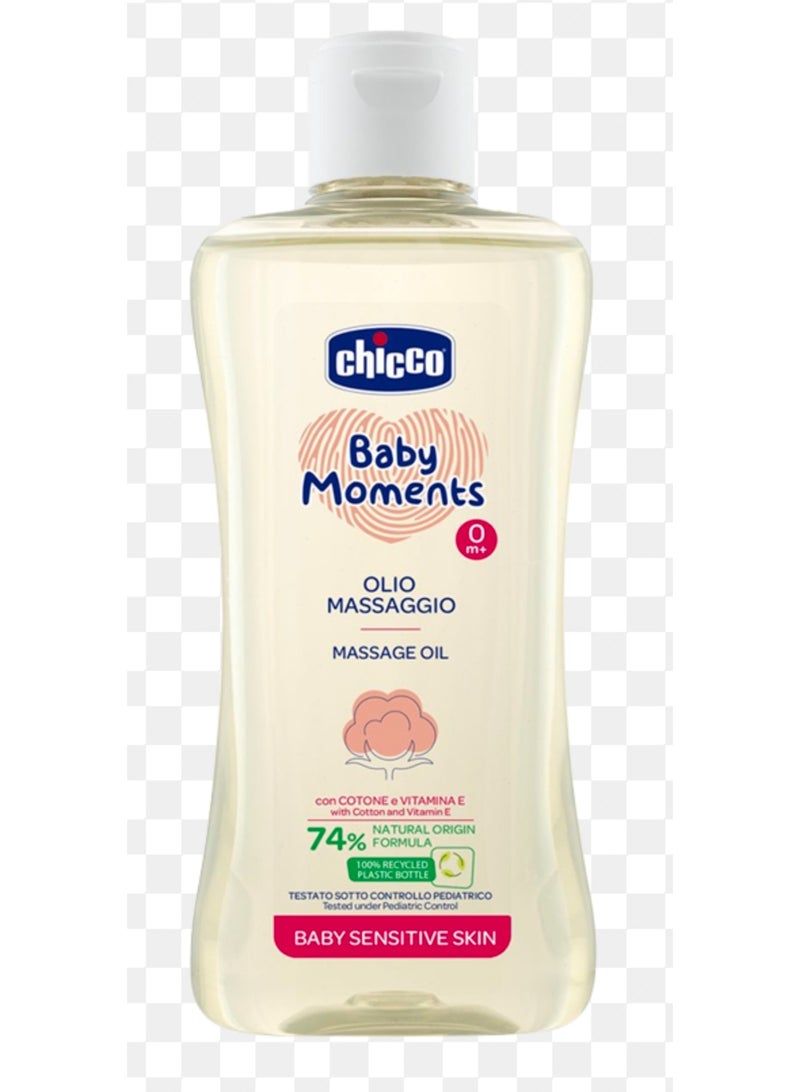 Chicco Baby MOMENT OLIO MASSAGE OIL BABYSENSITIVE SKIN200ML(0+M - Image 1