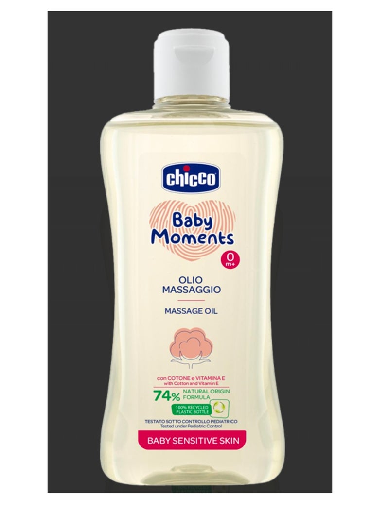 Chicco Baby MOMENT OLIO MASSAGE OIL BABYSENSITIVE SKIN200ML(0+M - Image 2