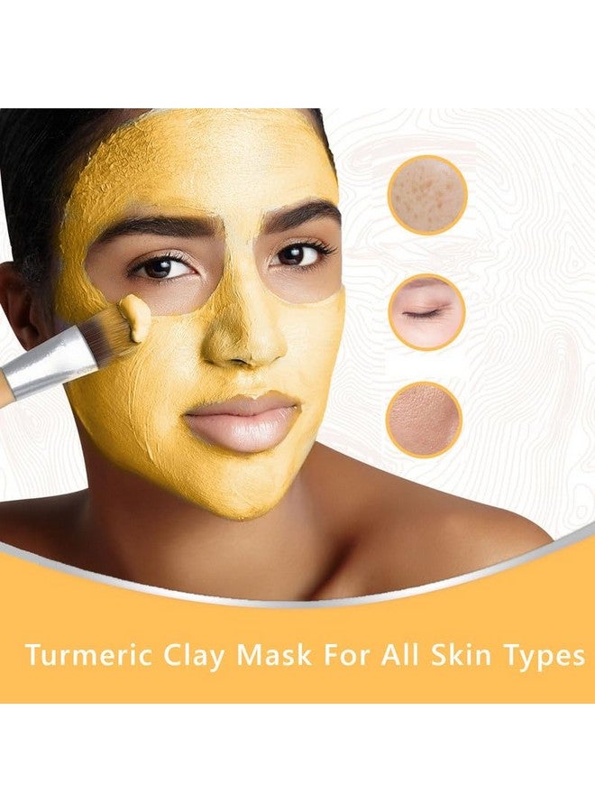 ANAI RUI Turmeric Clay Mask Vitamin C Facial Mask With Turmeric & Kolin Clay Cleasning Mask For Acne Pores Radiant & Smooth Skin 6.35 Oz - Image 4