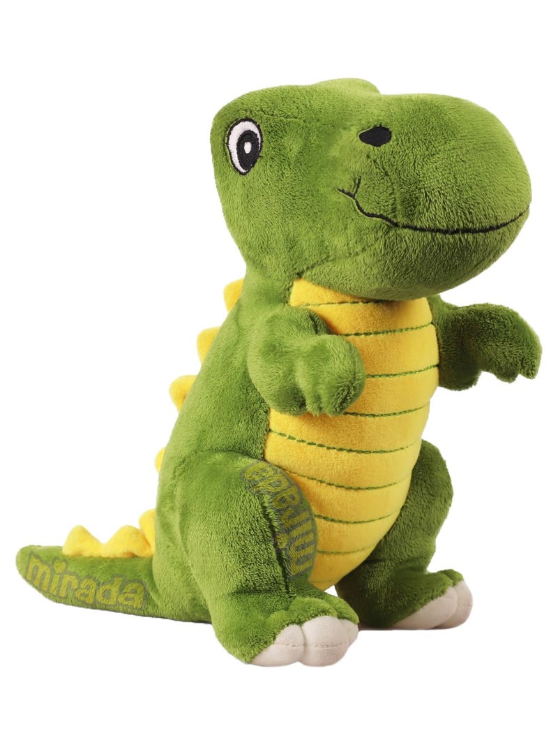 Mirada Super Soft Standing Dinosaur Plush Toy – 35cm | Cute Green & Yellow Stuffed Animal for Kids, Boys & Girls | Adorable Cuddly Plushie | Perfect Birthday, Valentine & Room Décor Gift - Image 1