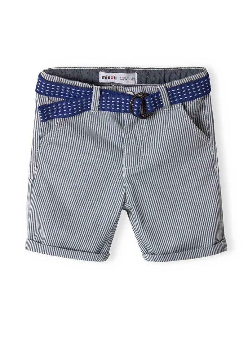 MINOTI Teen Boys Belted Striped Denim Short