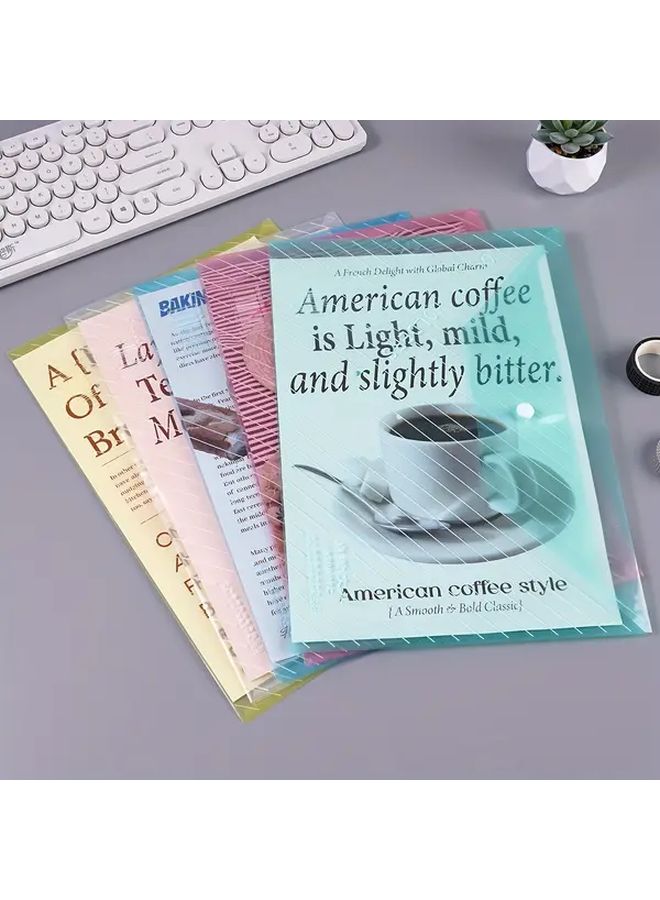 52 حقيبة ملفات مقاومة للماء بحجم A4 مع زر إغلاق بألوان مختلطة للاستخدام في المكتب والمدرسة والمنزل - Image 3
