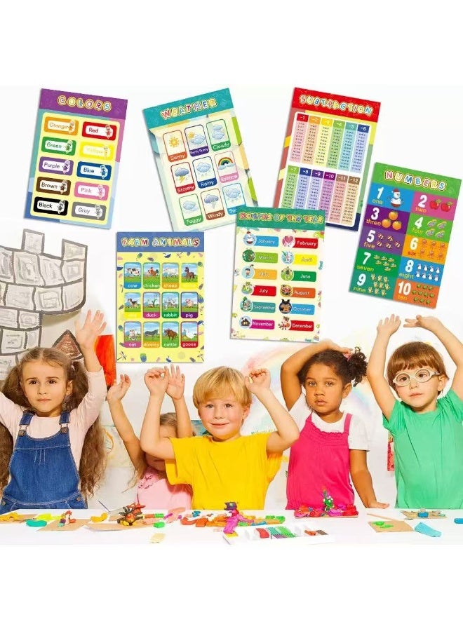 Prime Choice 16-Pack Kids Educational English Learning Posters – Preschool Classroom Wall Charts, Early Learning & Homeschool Educational Charts for Toddlers and Kindergarten - Image 2