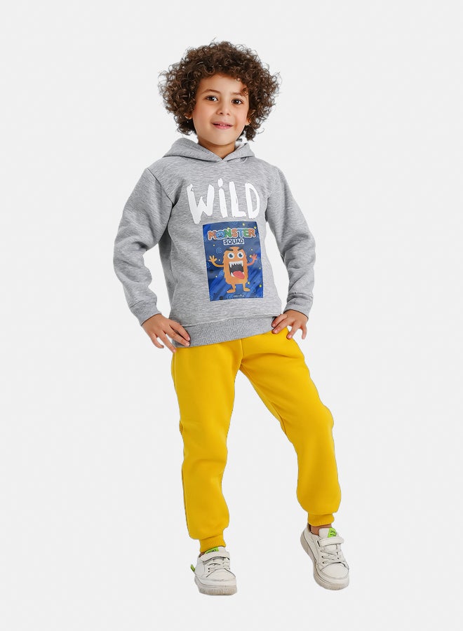 جوكي بيجاما شتوي أولادي مبطن فليس Monster Squad بطبعة